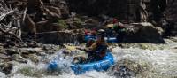 Heading down a rapid on the Mersey River