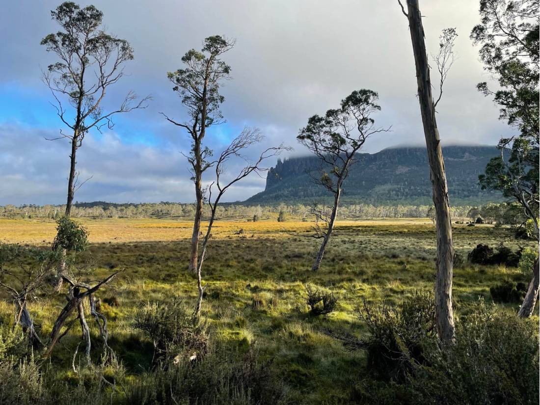 Morning views of Mt Oakleigh from Kia Ora camp |  <i>Brad Atwal</i>