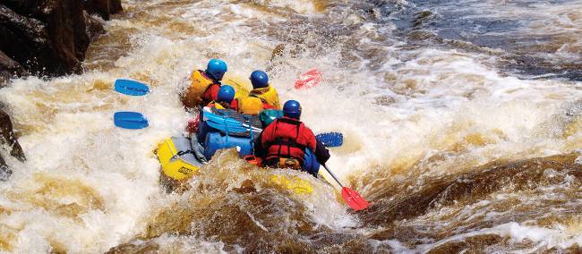 Rafting the Franklin River in Tasmania