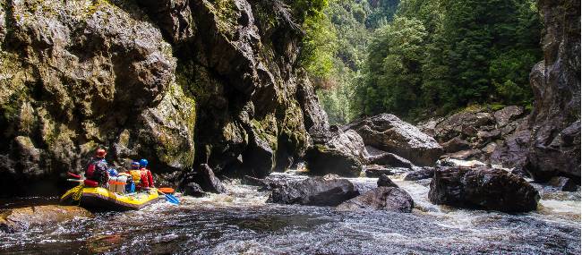 Rafting through the World Heritage wilderness along the Franklin River | Justin Walker/Outside Media