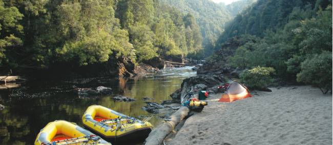 Beach camping on the Franklin River | Ivan Edhouse